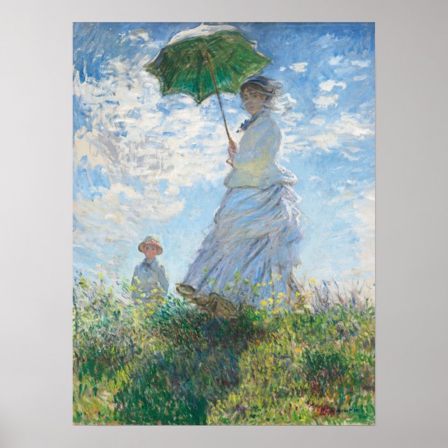Póster Madame y su hijo por Claude Monet (Frente)