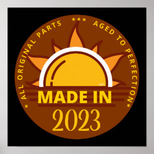 Póster MADE EN 2023 regalo de cumpleaños divertido