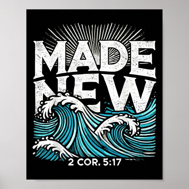 Póster Made New Baptized Baptism  (Frente)