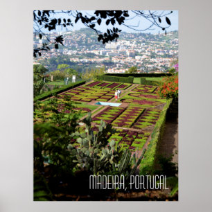 Póster Madeira Funchal Jardín Botánico Portugal