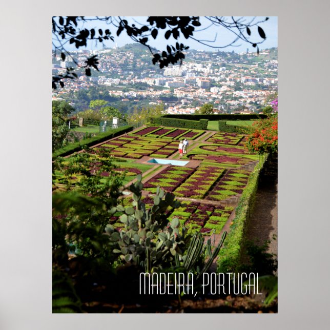 Póster Madeira Funchal Jardín Botánico Portugal (Frente)
