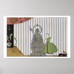 Póster Mademoiselle Spinelly Chez Elle, 1920 (pochoir pri