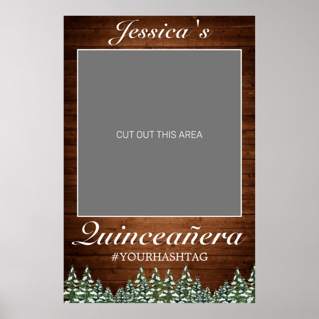 Póster Madera de nieve y bosque de Quinceañera Foto Provi (Frente)