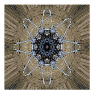 Póster Madera Mandala...