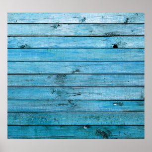 Póster Madera natural azul, fondo texturado.