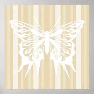 Póster Madera victoriana de Beeswax con mariposa