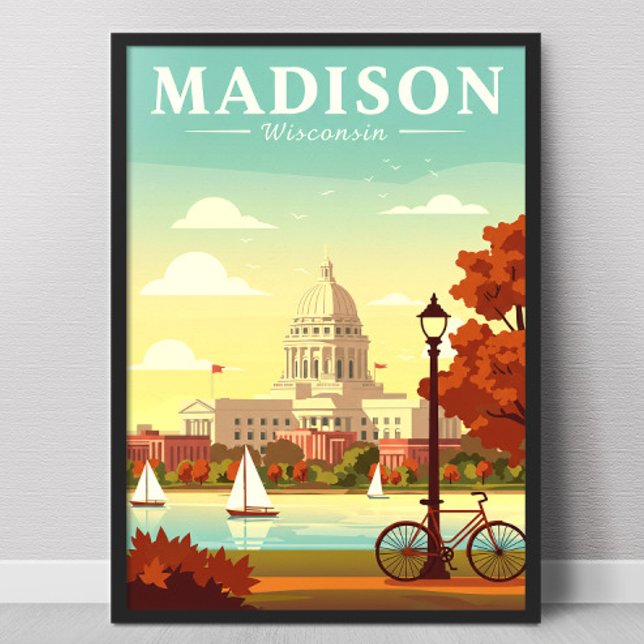 Póster Madison Wisconsin Vintage (Subido por el creador)