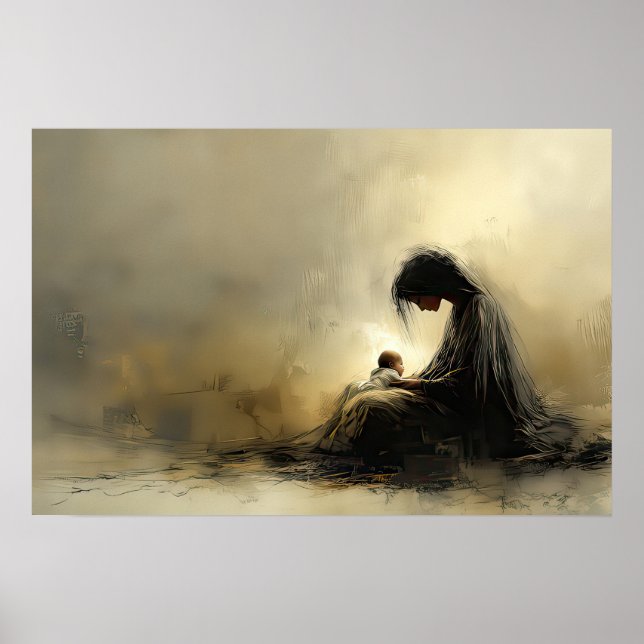 Póster Madona y niño (Frente)