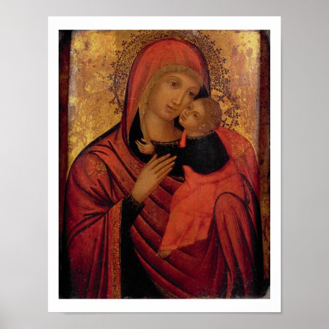 Póster Madonna and Child, c.1650 (panel) (Frente)