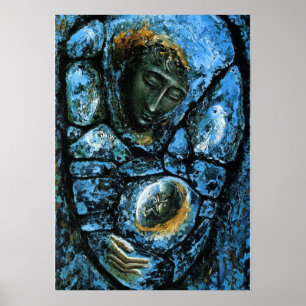 Póster Madonna azul