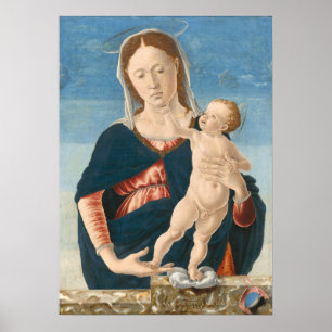 Póster Madonna Child Marco Zoppo, Poster Bella Artes ital