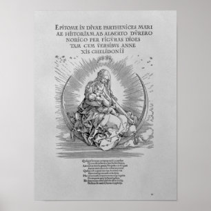 Póster Madonna como madre enfermería y ser divino