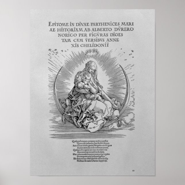 Póster Madonna como madre enfermería y ser divino (Frente)