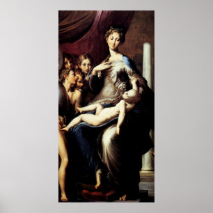 Póster Madonna con el cuello largo de Parmigiano