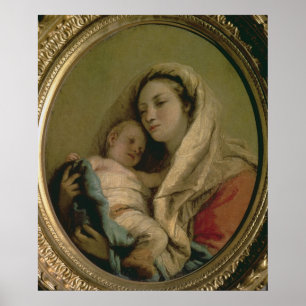 Póster Madonna con el niño durmiente, 1780s