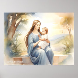Póster Madonna con el niño Jesús