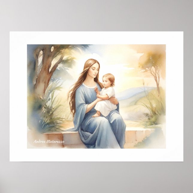 Póster Madonna con el niño Jesús (Frente)
