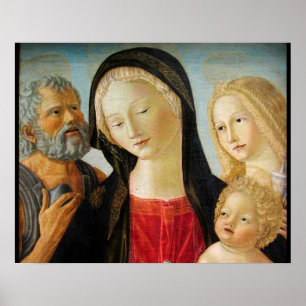 Póster Madonna con Niño, San Jerónimo y María Magdalena