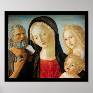 Póster Madonna con niño, St Jerome y Mary Magdalene