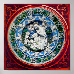 PÓSTER MADONNA CON NIÑO Y ÁNGELES