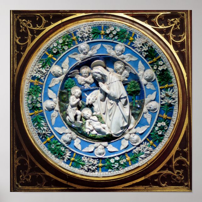 PÓSTER MADONNA CON NIÑO Y ÁNGELES (Frente)