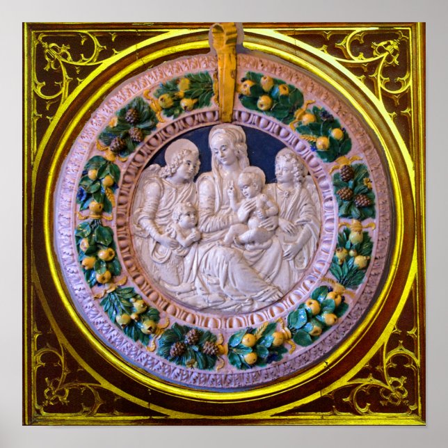 PÓSTER MADONNA CON NIÑO Y SANTOS (Frente)