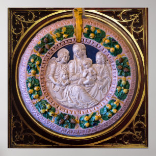 PÓSTER MADONNA CON NIÑO Y SANTOS