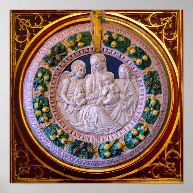 PÓSTER MADONNA CON NIÑO Y SANTOS (Frente)