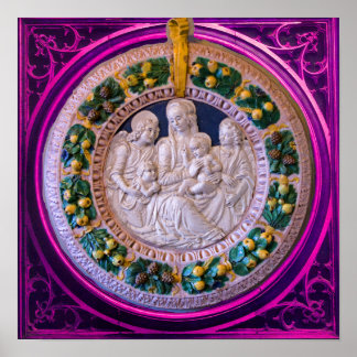 PÓSTER MADONNA CON NIÑO Y SANTOS