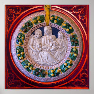 PÓSTER MADONNA CON NIÑO Y SANTOS