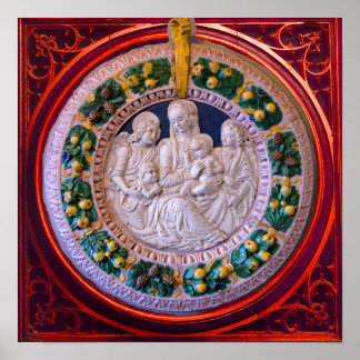 PÓSTER MADONNA CON NIÑO Y SANTOS