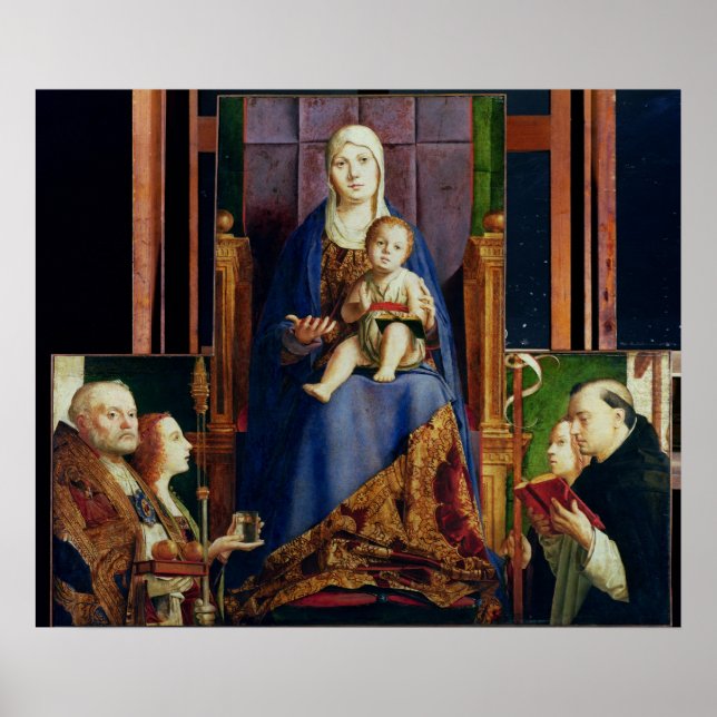 Póster Madonna con San Nicolás de Bari (Frente)