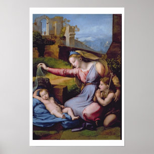 Póster Madonna de la diadema azul o Madonna de t