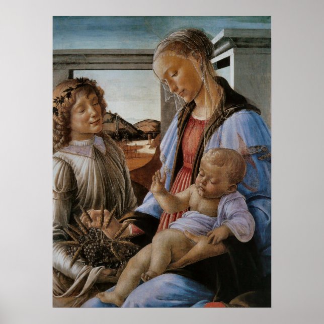 Póster Madonna de la Eucaristía por Botticelli (Frente)