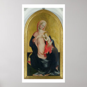 Póster Madonna de la humildad, c.1410 (tempera en el