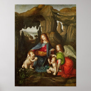 Póster Madonna de las Rocas