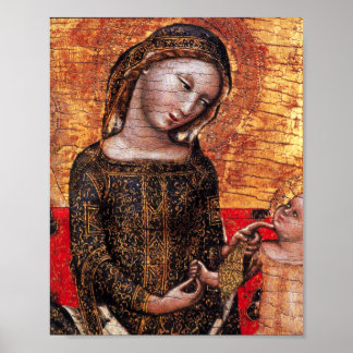 Póster MADONNA DE LOS DETALLES DE HUMILIDAD por Vitale de