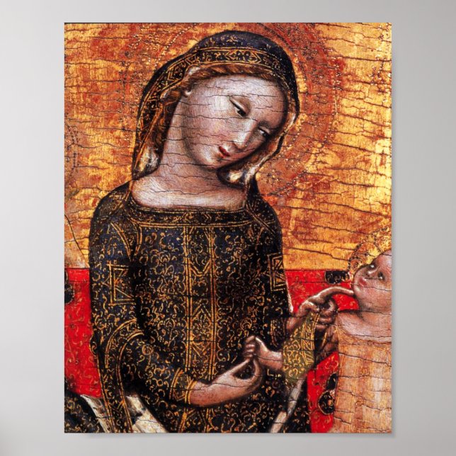 Póster MADONNA DE LOS DETALLES DE HUMILIDAD por Vitale de (Frente)