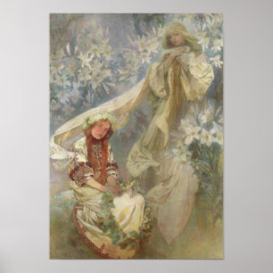 Póster Madonna de los Lirios de Alphonse Mucha
