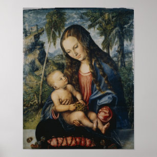 Póster Madonna debajo del árbol de abeto, c.1510