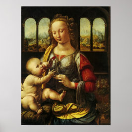 Póster Madonna del clavel de Leonardo da Vinci
