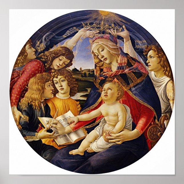Póster Madonna del Magnífico por Botticelli (Frente)