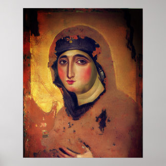 Póster Madonna del Rosario - siglo VI