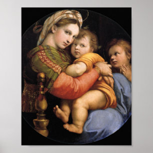 Póster Madonna Della Sedia