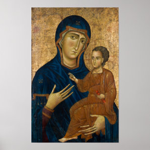 Póster Madonna e niño, 1240, por Berlinghiero