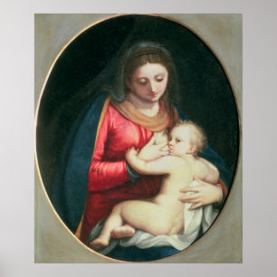 Póster Madonna e niño, 1598