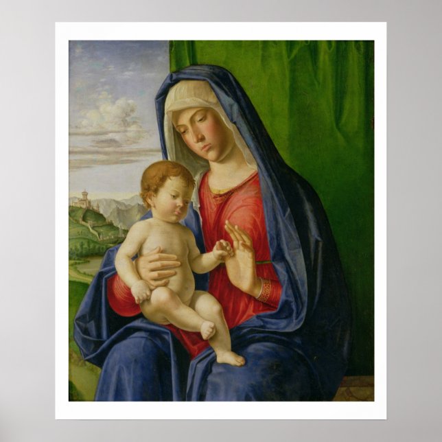 Póster Madonna e niño, años 1490 (Frente)