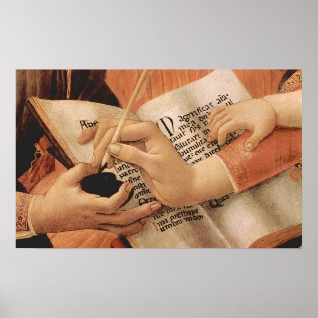 Póster Madonna el magnífico detalle 2 de Botticelli (Frente)