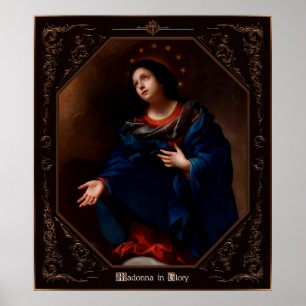 Póster Madonna en gloria de Carlo Dolci