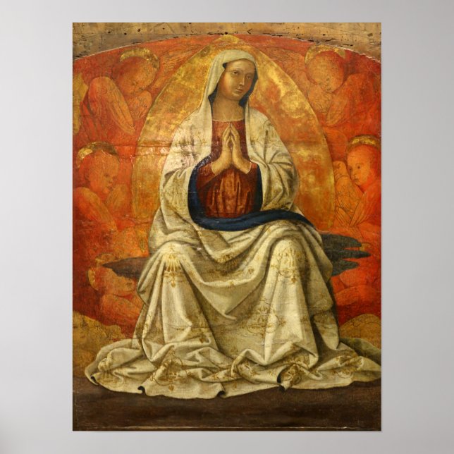 Póster Madonna en Gloria (Virgen María Enstronada) (Frente)